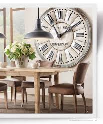 Love Love Love Love Love This Large Clock In Dining Room Dining Room Wall Decor Living Room Clocks Farmhouse Dining Rooms Decor