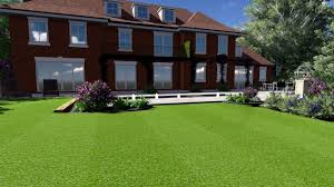Modern Country Garden A 3d Garden Design Visualisation Incorporating Water Features And Attractive Planting Country Gardening Modern Country Modern Garden