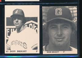 Lot (2) Don Bright TCMA 1974 1975 Gastonia Anderson Rangers (GF2) SWSW6