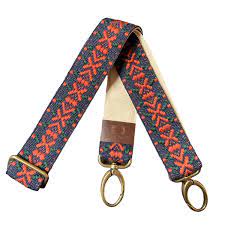 Xxoo Dark Blue Bag Strap | LARA MOTI | Wolf & Badger