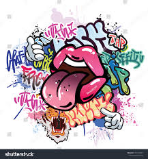 Graffiti Illustration Street Graffiti Letters Tagswords Stock Vector Royalty Free 1731244897