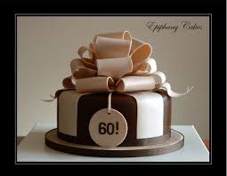 Made by the village bake shoppe. Cake With Bow Cake For Men Bow Cakes 60th Birthday Cakes Cake