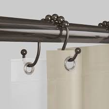 Better Homes And Gardens Never Rust Open Glide Shower Curtain Hooks Rings Walmart Com In 2020 Double Shower Curtain Curtains Without Nails Double Rod Curtains