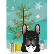 Christmas Tree And French Bulldog Flag Canvas House Size Walmart Com Bulldog Flag Bulldog Artwork Bulldog