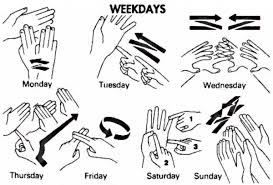 Daysoftheweek Png 600 407 British Sign Language Sign Language Phrases Sign Language For Kids