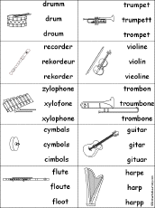 Guitar 2.piano 3.ukulele 4.violin 5.saxophone 6.cello 7.trumpet 8.accordion 9.acoustic guitar. Musical Instruments Enchantedlearning Com