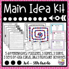 Main Idea Bundle Main Idea Activities Main Idea Games Main Idea Differentiation Activities Main Idea Activities