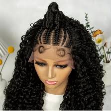 Afro Kinky Curly Wig] 1pc Unisex Afro Kinky Curly Synthetic Lace Front Wig