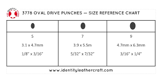 Oval Drive Hole Punch Identity Leather Craft