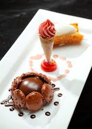 How Amazing Is This Trio Meringue Chocolate Work Mousse Numerous Sauces Pate A Choux Maybe Dessert Presentation Fancy Desserts Plated Desserts