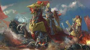 demigryph knight by hammk | Fantasy art, Warhammer fantasy, Knight drawing
