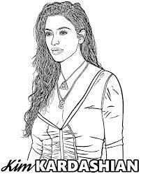 Celebrity colouring book fans | the works. Kim Kardashian On A Free Coloring Page To Print Or Download On Topcoloringpages Net Kardashian Coloring Books Coloring Pages To Print Cartoon Coloring Pages