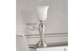 Thumprints tigers eye brushed nickel table lamp $ 357.75. Uplight 20 H Brushed Nickel Finish Touch On Off Table Lamp 360 Lighting Amazon Com