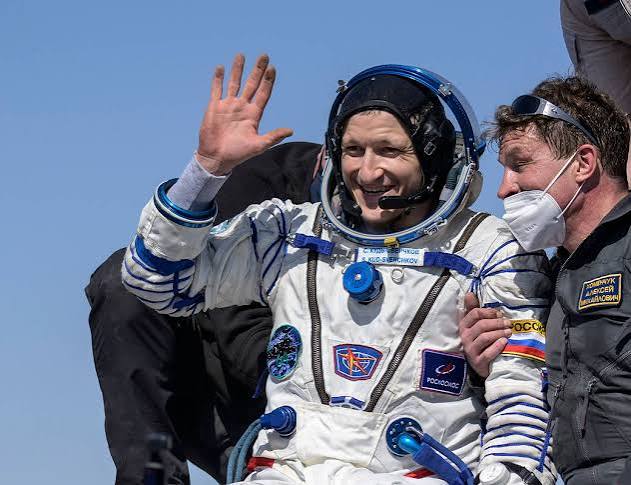 Cosmonaut Sergey Kud-Sverchkov outside of the Soyuz MS-17 spacecraft - NASA
