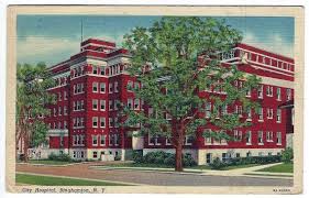 1945 Binghamton Ny Hospital Linen Postcard New York Antique Etsy Ny Hospital City Hospital Postcard