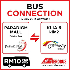 Getting on a bus from kl to klia1 or klia 2 is very easy as there are numerous bus pick up points. Aerobus The Paradigm Mall Gateway Klia2 Aerobus Facebook