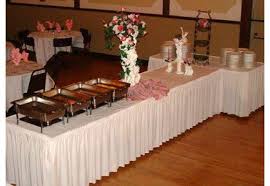 Arrange the buffet with the tortillas first, followed by the hot toppings, then salsa, cheese, lettuce, guacamole, and peppers. Polyester Fire Retardant Shirred Pleated Velcro Skirting Sold By The Foot Wedding Buffet Table Buffet Table Decor Catering Table