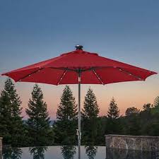 Proshade 10 Led Solar Auto Tilt Aluminum Umbrella Outdoor Patio Umbrellas Umbrella Outdoor