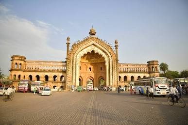 The iconic Nawabi era Rumi Darwaza gateway, AI generated