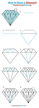 How To Draw A Diamond Really Easy Drawing Tutorial Drawing Tutorial Easy Drawing Tutorials For Beginners Easy Drawings