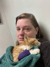 My sweet baby puss crossed the rainbow bridge this morning🌈 he was 18  years old and had cancer. My heart is broken💔 ugly crying 😭 Cre: "Tammy  Gleaves