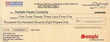 Hdfc bank offers you to opt for cheque book with 25 cheque leaves by online method. Hdfc Bank Cheque Dimensions