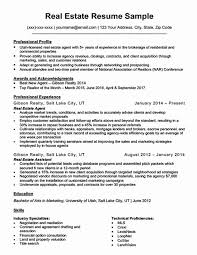 Entry Level Real Estate Agent Resume Lovely Real Estate Resume Sample Resume Objective Resume Examples Real Estate