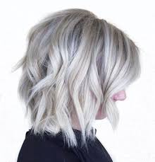 55+ polished and pretty bobs. Choppy Silver Blonde Lob Choppy Bob Hairstyles Silver Blonde Hair Grey Blonde Hair
