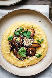 Creamy Polenta With Mushrooms Recipe Mushroom Polenta Pilsbury Recipes Stuffed Mushrooms