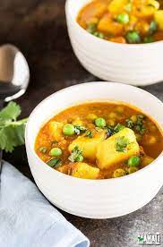 Aloo Matar Recipe Vegan Winter Recipes Indian Food Recipes Comfort Food Recipes Dinners