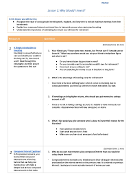 Please check the answer key document for this course for the most up to date assessments, etc. Hernandez Cristina Student Activity Packet Investing Unit Diversification Finance Stocks