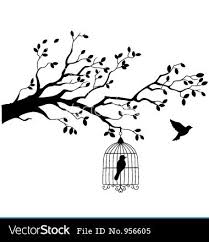 Bird On Branch Silhouette Tattoo Bird And Bird Cage Silhouette Tattoo Bird Silhouette Tree Silhouette Birds Flying
