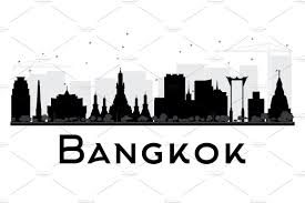 Black And White City Skyline Drawing Bangkok City Skyline Silhouette City Skyline Silhouette Skyline Silhouette City Skyline
