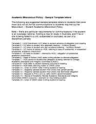 To principal delaware university college newark, nj 07175. Academic Misconduct Letter Sample Fill Online Printable Fillable Blank Pdffiller