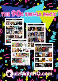 Test your knowledge in this quiz about alternative rock! 90s Trivia 4 Pack Quiznighthq