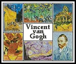 You don't have to worry about size with our patterns! Van Gogh Sampler Cross Stitch Pattern
