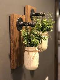 Industrial Wall Sconce Mason Jar Wall Decor Mason Jar Sconce Mason Jar Decor Rustic Home Decor Industrial Decor Hanging Wall Sconce Mason Jar Decorations Decorated Jars Mason Jar Sconce