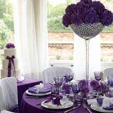 Purple Flower Centerpiece Purple Wedding Decorations Purple Wedding Reception Purple Wedding Tables