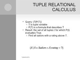 Presentation On Dbms Relational Calculus