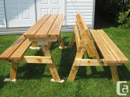 Though it is a basic style, it is still very gorgeous in appearance. Bench Converts To Picnic Table 150 Gatineau Picnic Table Plans Picnic Table Bench Picnic Table
