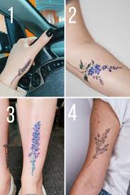 Flower tattoos look very nice and beautiful on the body. July Birth Flower Tattoos The Larkspur Tattooglee