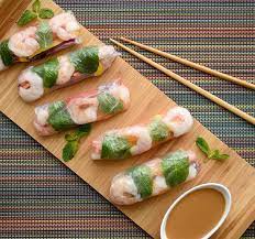 Dip, chomp, crunch, eat, repeat! Video Shrimp Spring Rolls With Peanut Sauce Recipe Henry Ford Livewell