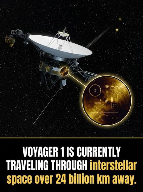 This is Voyager 1, the farthest thing humans have ever built. It launched in 1977 and left the Sun's giant bubble, the heliosphere, in 2012. Now it is flying through interstellar space.