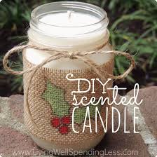 diy scented candle in a jar living