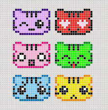 Gatos Cats Animal Pixel Art Patterns Punto De Cruz Dibujos En Cuadricula Dibujos A Mano Alzada