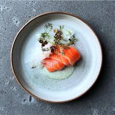 King Cured Salmon Yuzu Tapioca Pine Nut Milk Mustard Green Sorrel And Sea Lettuce By Longovenrva Food Fine Dining Recipes Food Presentation