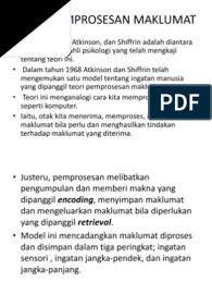 Free unlimited pdf search and download. Teori Pemprosesan Maklumat Pembentangan