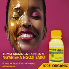 FAIDA ZA KUTUMIA MORINGA SKIN CARE. 1. KUIFANYA NGOZI YAKO KUWA NA AFYA  NJEMA Mafuta ya Mlonge ni mashuhuri kwa kuwa na virutubisho vinavyokufanya  uwe kijana siku zote. Yanatoa mikunjo katika ngozi