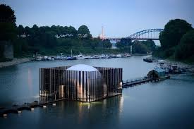 Mobile Domed Bridge Splits In Half To Form Both Separate And Shared Spaces Bridge Design Architecture Open Space Architecture