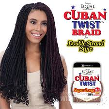 Qp hair synthetic dreadlocks hair crochet braids marley hair braiding shining hair in the dark florescent light hair. Cuban Twist Double Strand Style Paradise Beauty